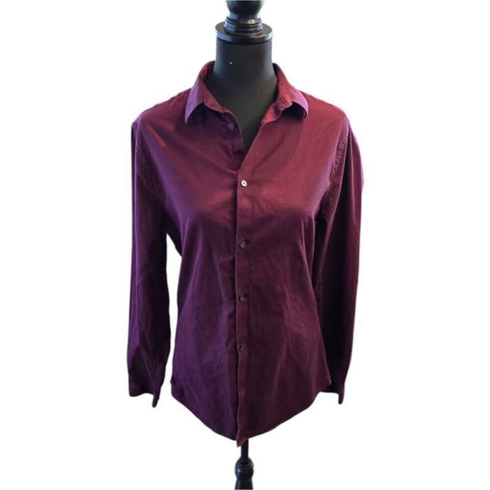H&M Men's‎ Burgundy slim fit Shirt size M